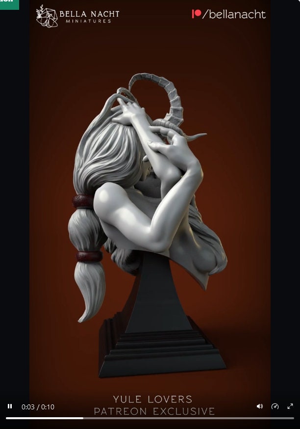 Yule Lovers Bust | by Bella Nacht Miniatures