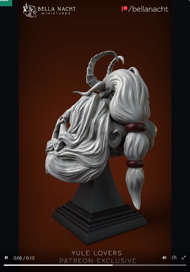 Yule Lovers Bust | by Bella Nacht Miniatures