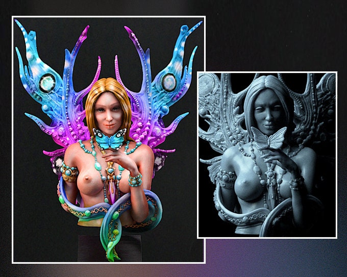 Athalia, the Winged Sorceress Bust | by Printomancer