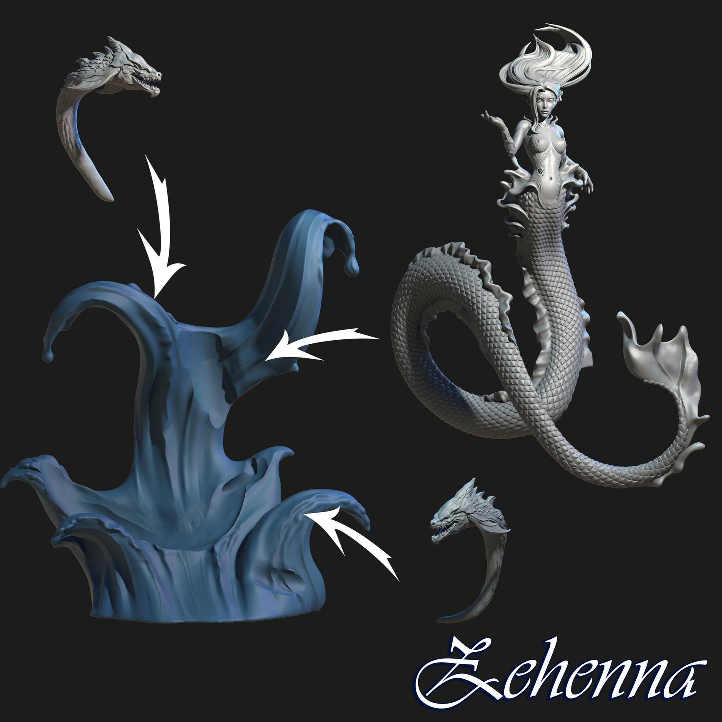 Zehenna the Sea Nymph | by Dungeons&Maidens