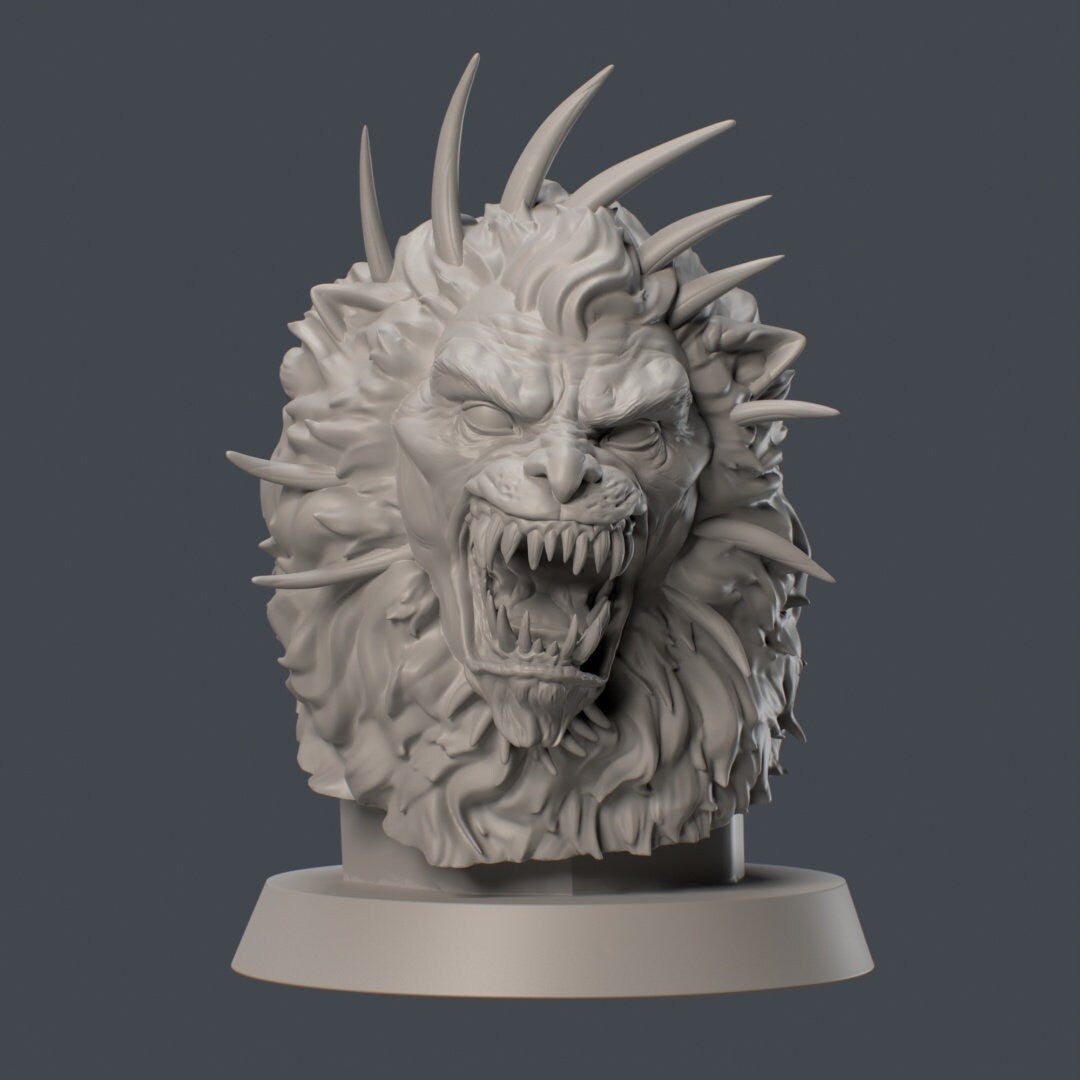 Manticore Bust | by Hold My Miniature