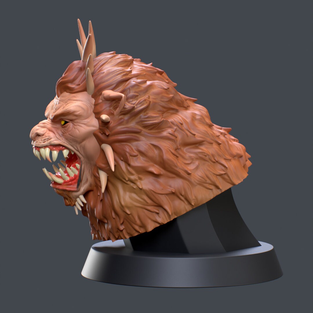 Manticore Bust | by Hold My Miniature