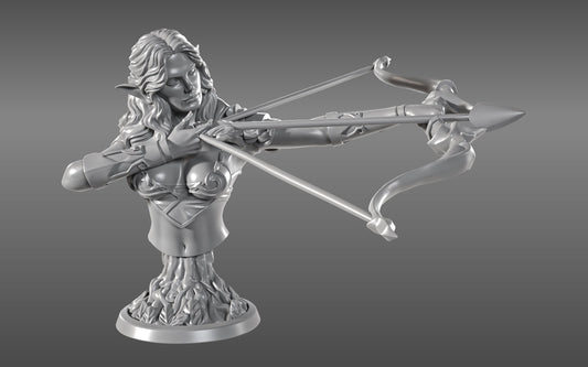 Wood Elf Assassin Bust | by Hold My Miniatures