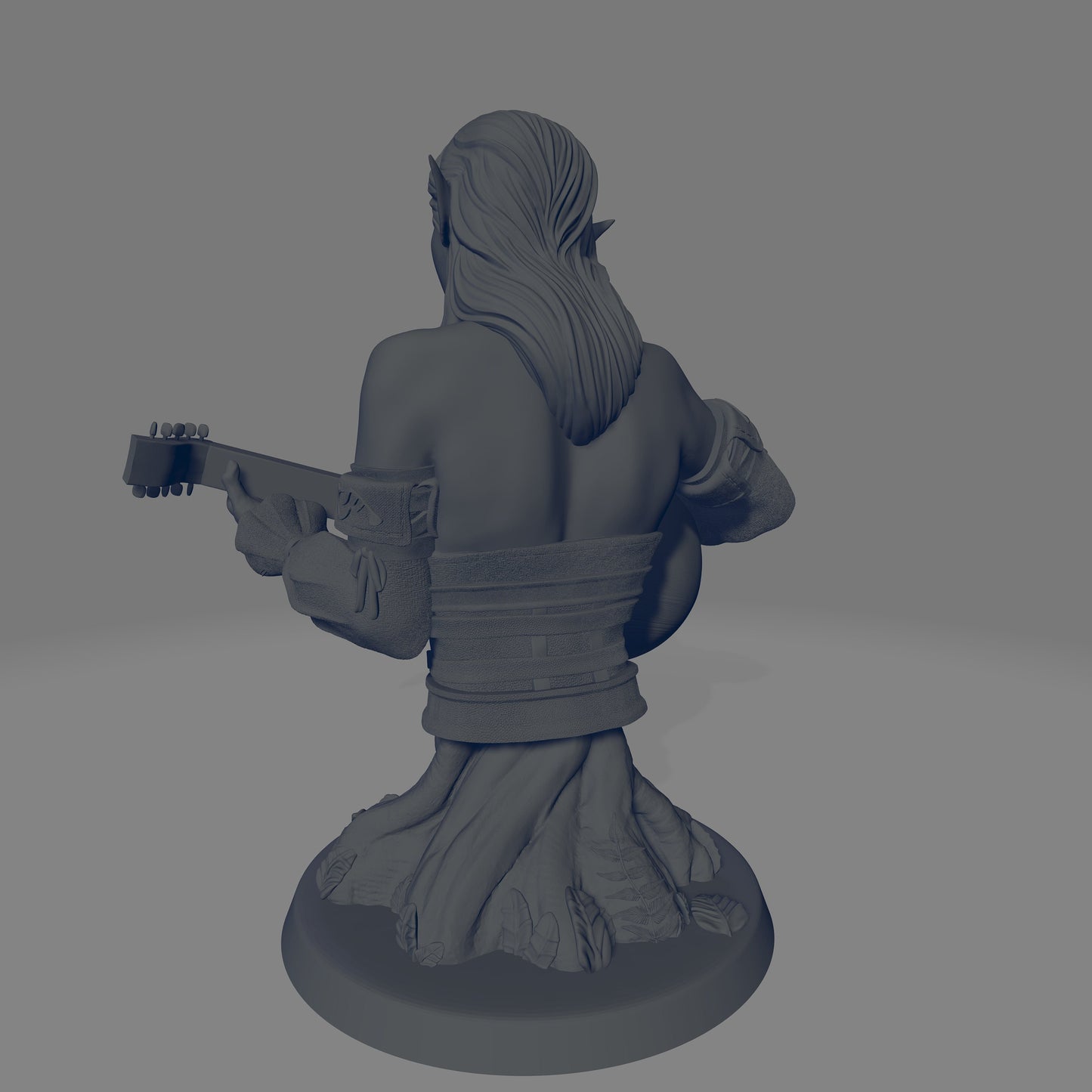 Wood Elf Bard Bust | by Hold My Miniatures