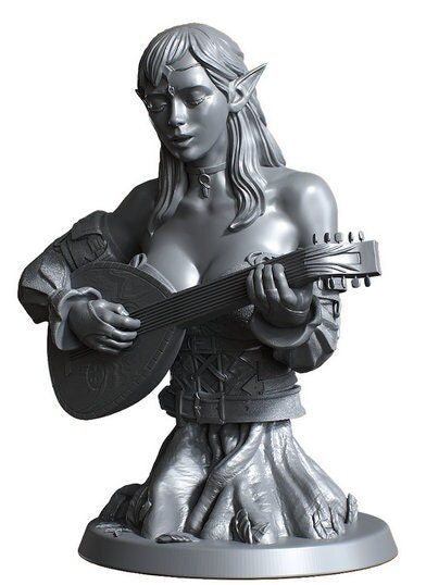 Wood Elf Bard Bust | by Hold My Miniatures