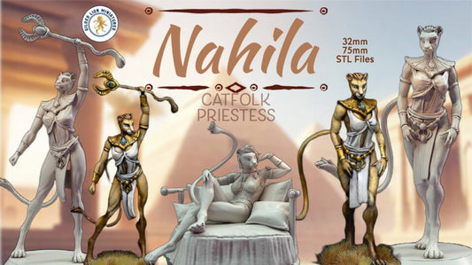 Nahila the Catfolk Priestess | by Gilded Lion Miniatures