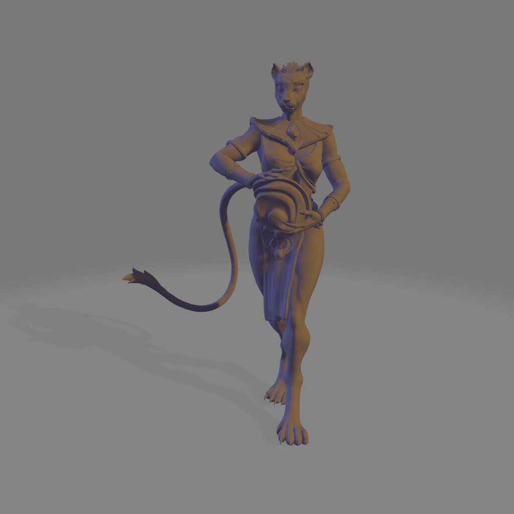 Nahila the Catfolk Priestess | by Gilded Lion Miniatures