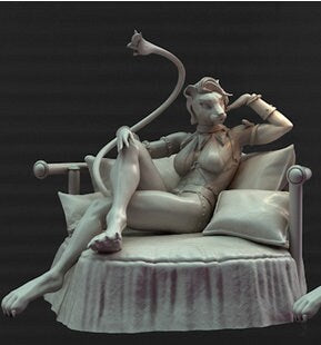 Nahila the Catfolk Priestess | by Gilded Lion Miniatures