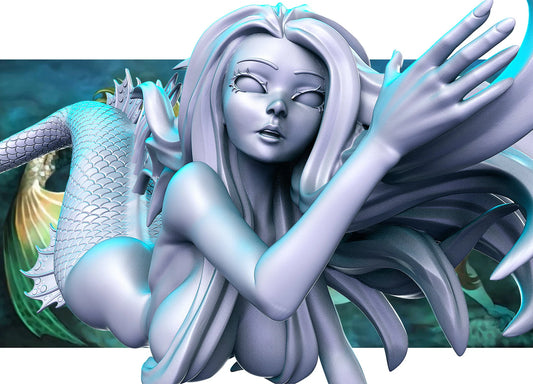 Sirena | DnD Female Fantasy Mermaid Pin up miniature | by RNEstudio