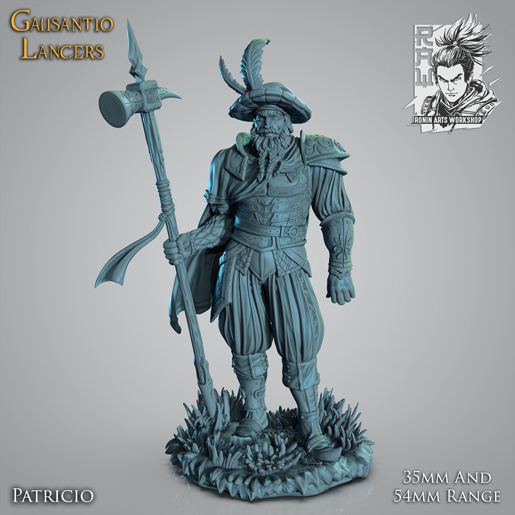 Galisantio Lancers| Fantasy Jester Rogue Warrior Miniatures | 35mm / 54mm / 75mm | by Ronin Arts Workshop
