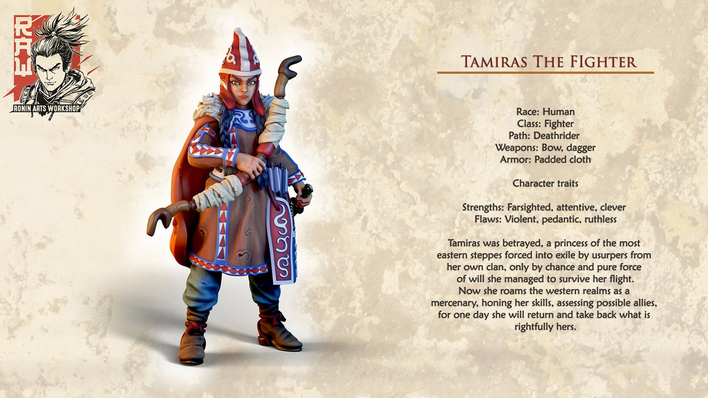 Dhoruba & Tamiras | Fantasy Ranger Fighter Spearmaidens | 35mm / 54mm / 75mm | by Ronin Arts Workshop