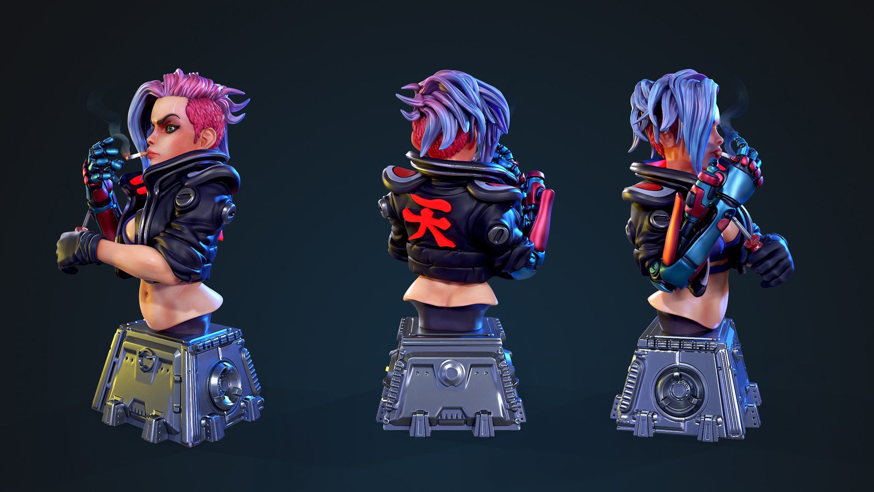 Spitfire Jen Bust | 3D Resin Printed Collectible Statuette | by Ronin Arts Workshop