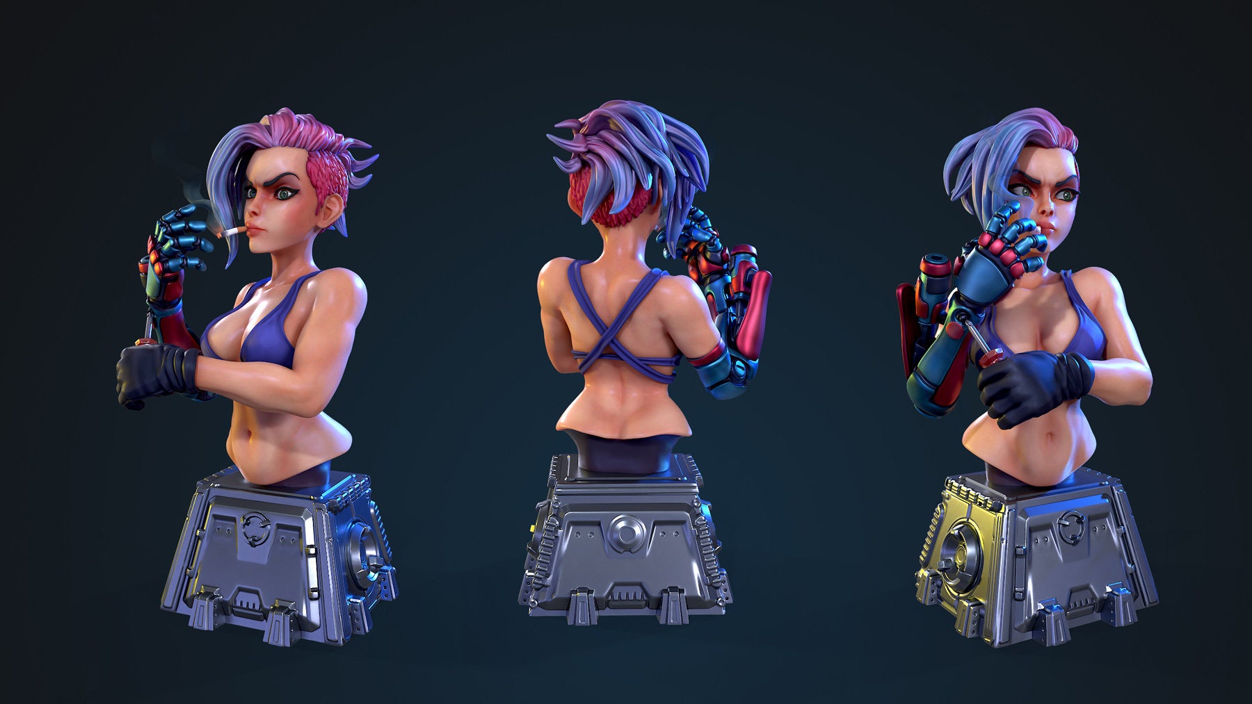 Spitfire Jen Bust | 3D Resin Printed Collectible Statuette | by Ronin Arts Workshop