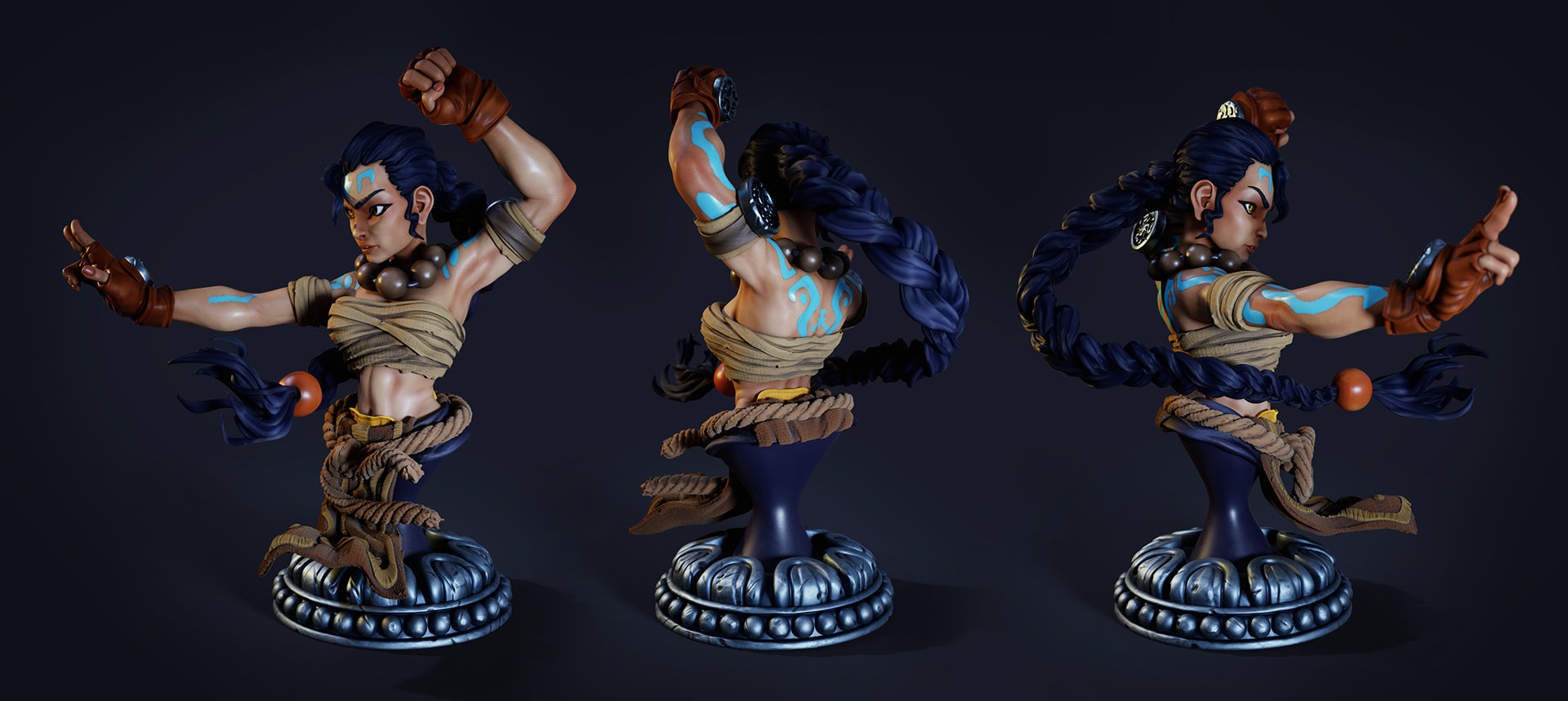 Karoku Bust | 3D Resin Printed Collectible Statuette | by Ronin Arts Workshop