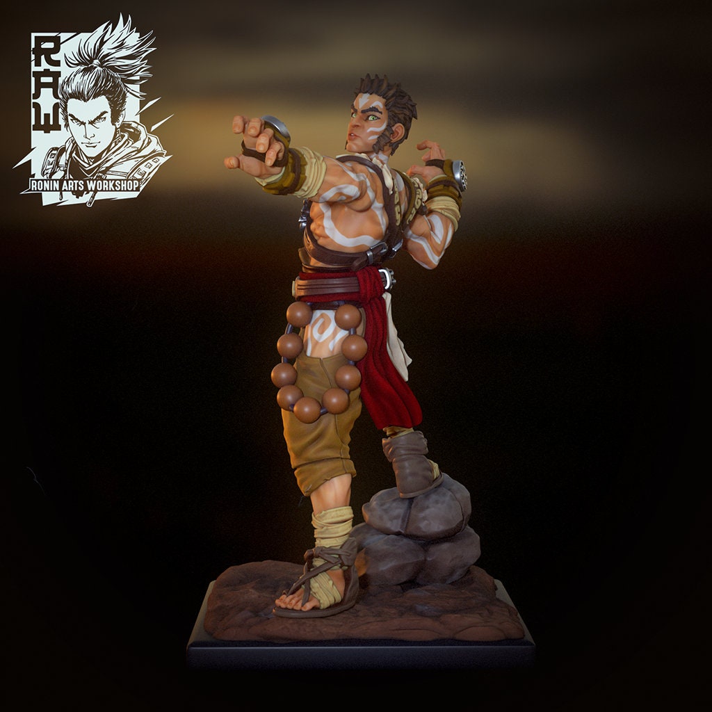 Dewan | DnD Druid Monk Fighter miniatures | 35mm / 54mm / 75mm | by Ronin Arts Workshop