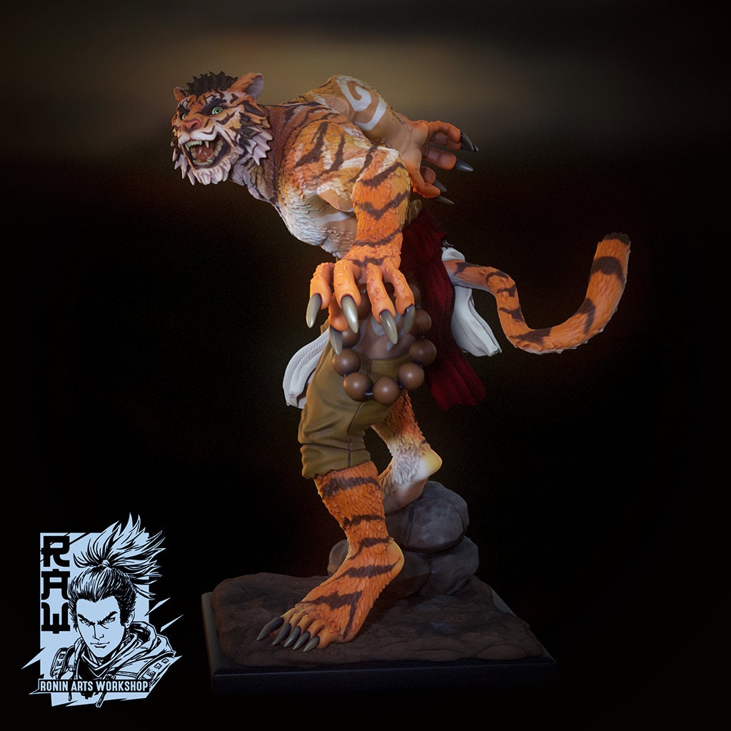 Dewan | DnD Druid Monk Fighter miniatures | 35mm / 54mm / 75mm | by Ronin Arts Workshop