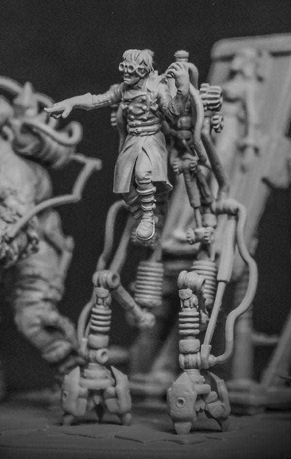 Master Dario, Grigor, and Nenia | Collectible Frankenstein Diorama Unpainted miniature | 75mm / 120mm | by Ronin Arts Workshop