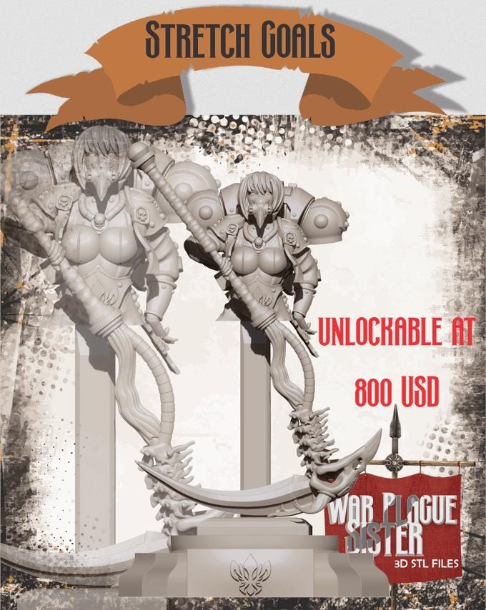 War Plague Sister | Sci-fi Space Soldier Pin-up miniature