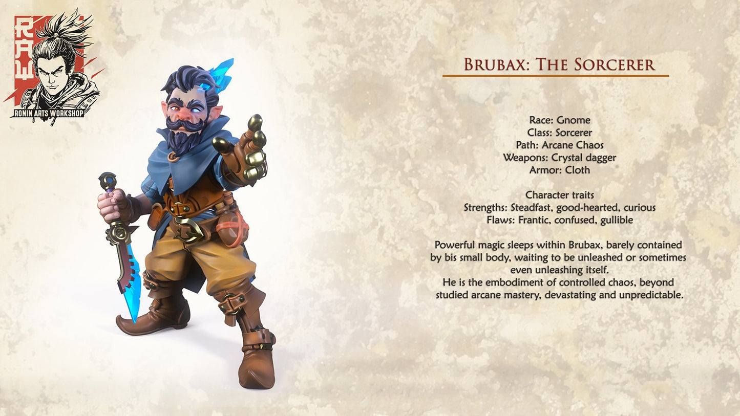 Brubax & Korgor | Fantasy Ranger Fighter Spearmaidens | 35mm / 54mm / 75mm | by Ronin Arts Workshop