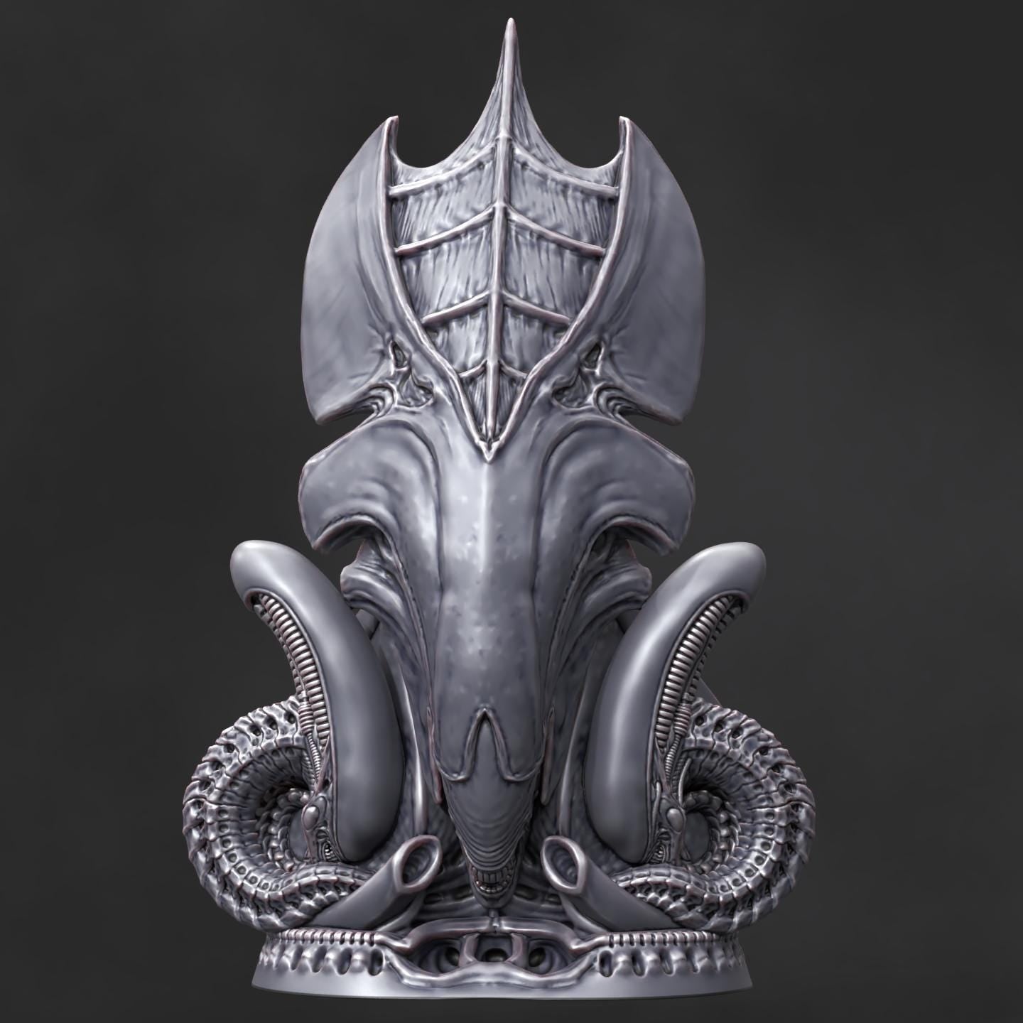 Xenos-altar | DnD Sci-Fi Grimdark Bust Statuette Terrain | 135mm | by The Surreal Factory
