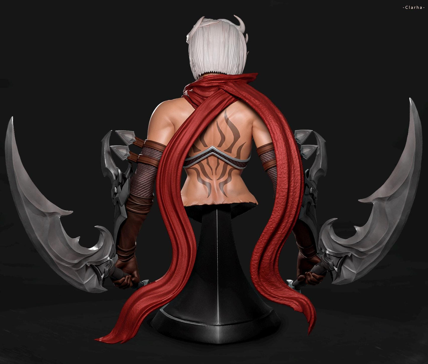 Katia Bust | DnD Female Fantasy Assassin Rogue Collectible Statue | by LD3DArt
