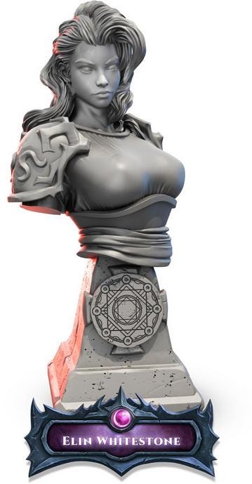 Elin Whitestone | DnD Female Warrior Fighter Assassin | 32mm / 54mm / 75mm | by Beast Miniatures