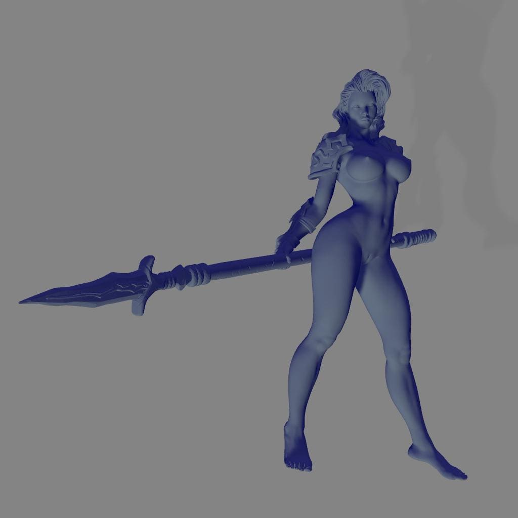 Elin Whitestone | DnD Female Warrior Fighter Assassin | 32mm / 54mm / 75mm | by Beast Miniatures