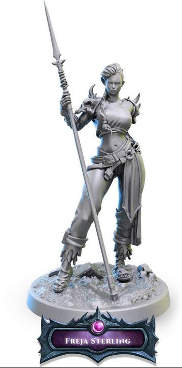 Freyja Sterling | DnD Female Warrior Fighter Samurai | 32mm / 54mm / 75mm | by Beast Miniatures
