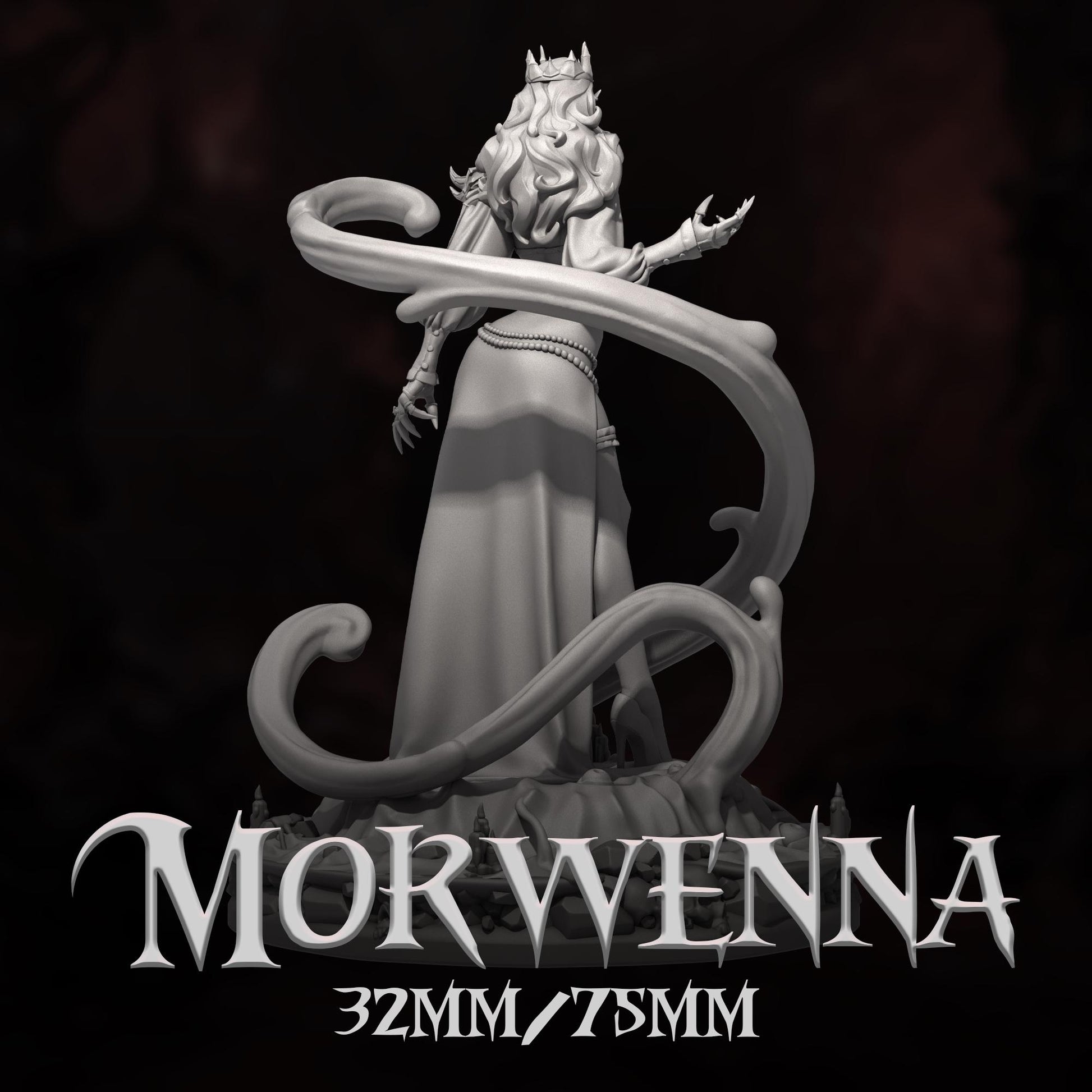 Morwenna | DnD Female Witch Fantasy Miniature | 32mm / 75mm | by Dungeons&Maidens