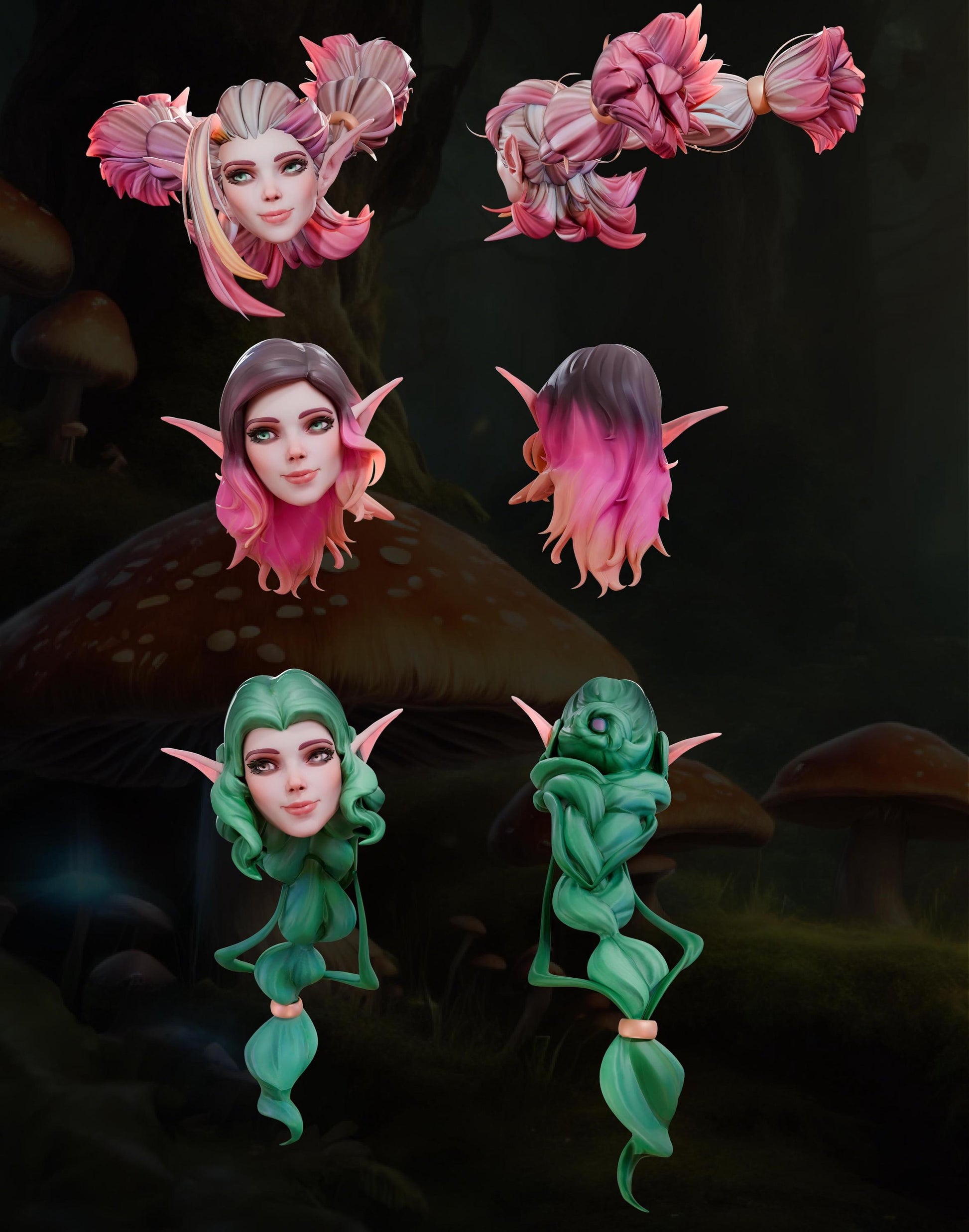 Ivy Dreamdust | Fantasy Fiary Ronin Pin-up Miniature | 32mm / 75mm / 100mm | by AMCM Studio