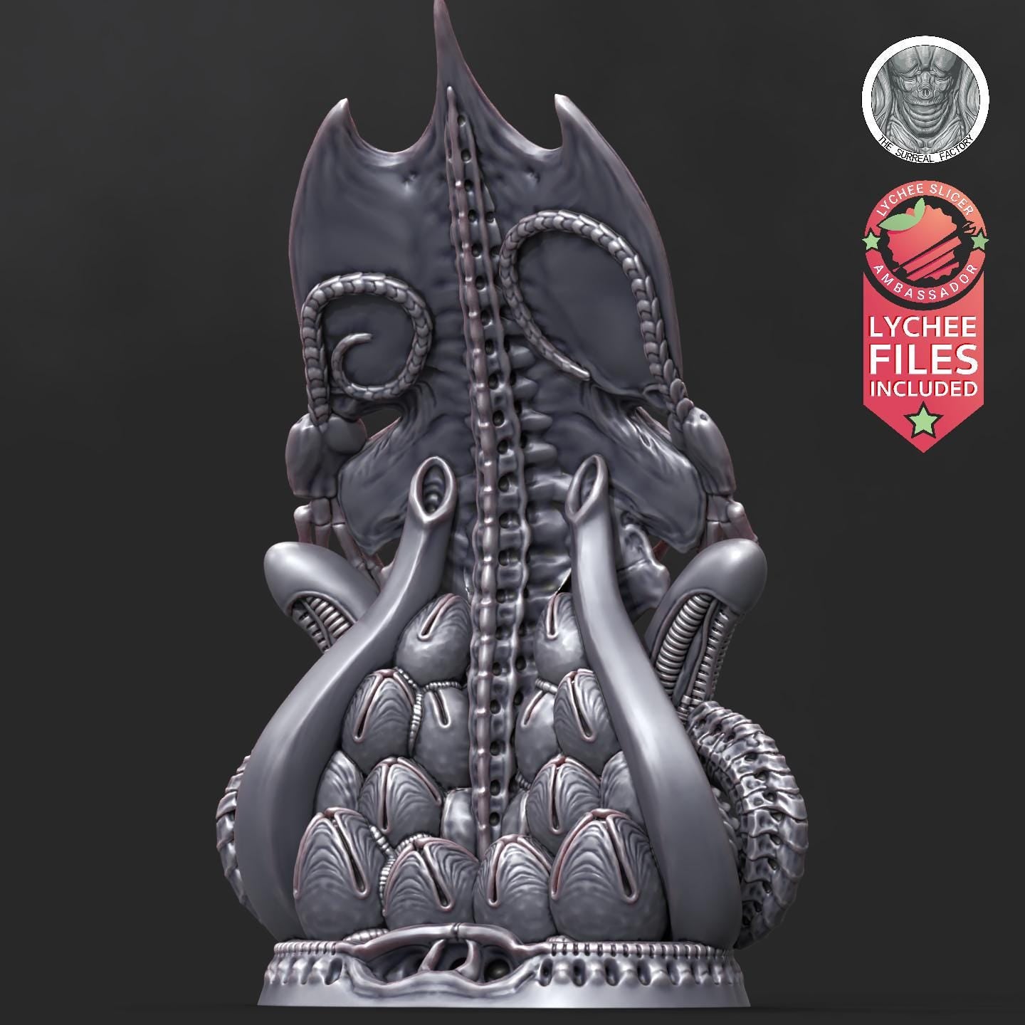 Xenos-altar | DnD Sci-Fi Grimdark Bust Statuette Terrain | 135mm | by The Surreal Factory