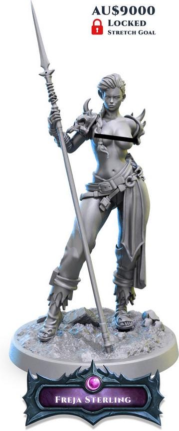 Freyja Sterling | DnD Female Warrior Fighter Samurai | 32mm / 54mm / 75mm | by Beast Miniatures