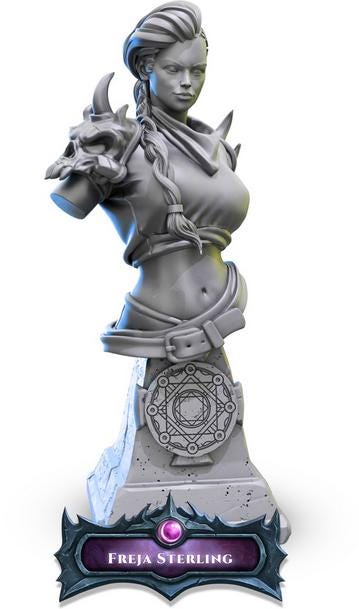 Freyja Sterling | DnD Female Warrior Fighter Samurai | 32mm / 54mm / 75mm | by Beast Miniatures