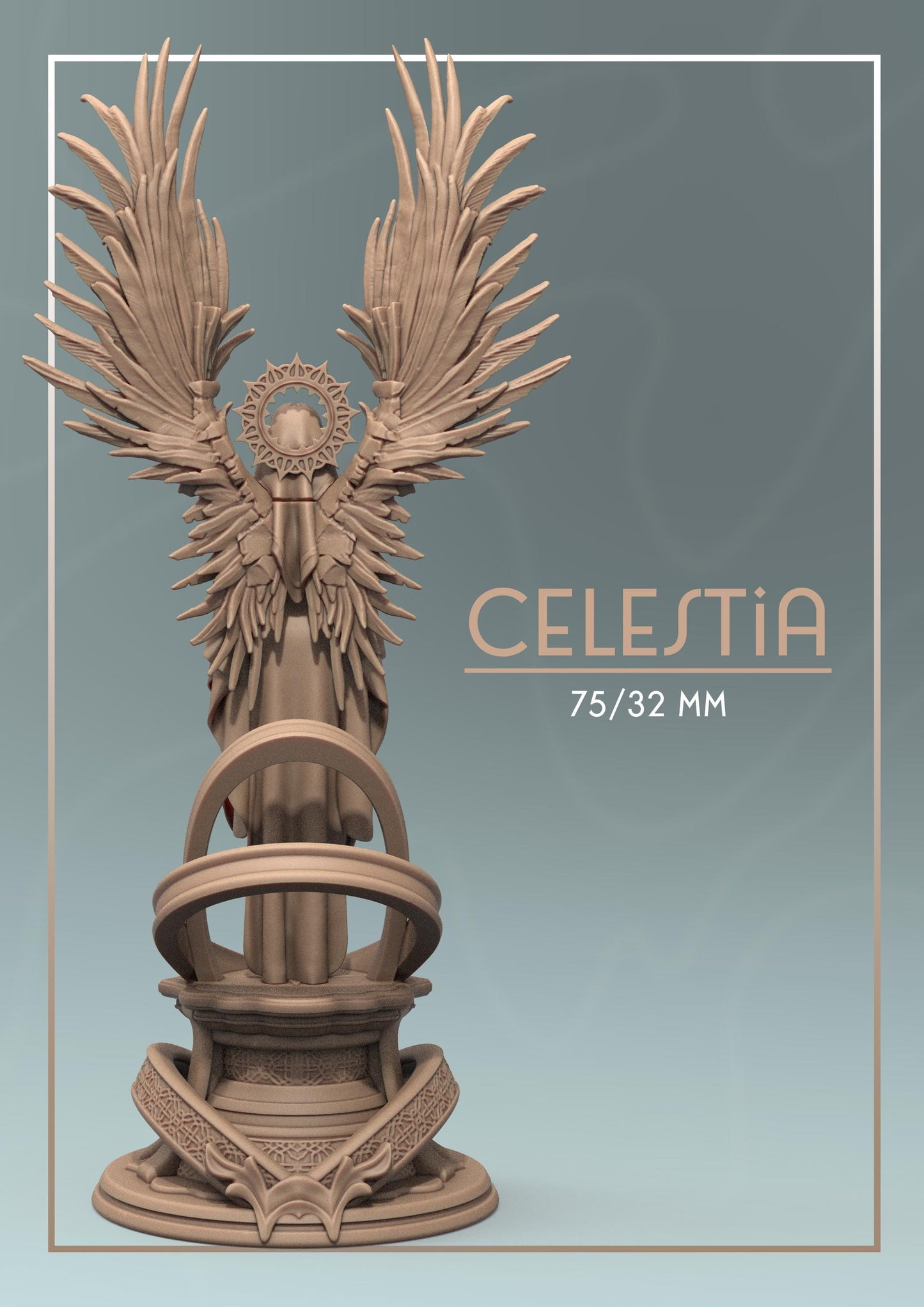 Celestia | DnD Female Angel Cleric Nun Fantasy Miniature | 32mm / 75mm | by Dungeons&Maidens