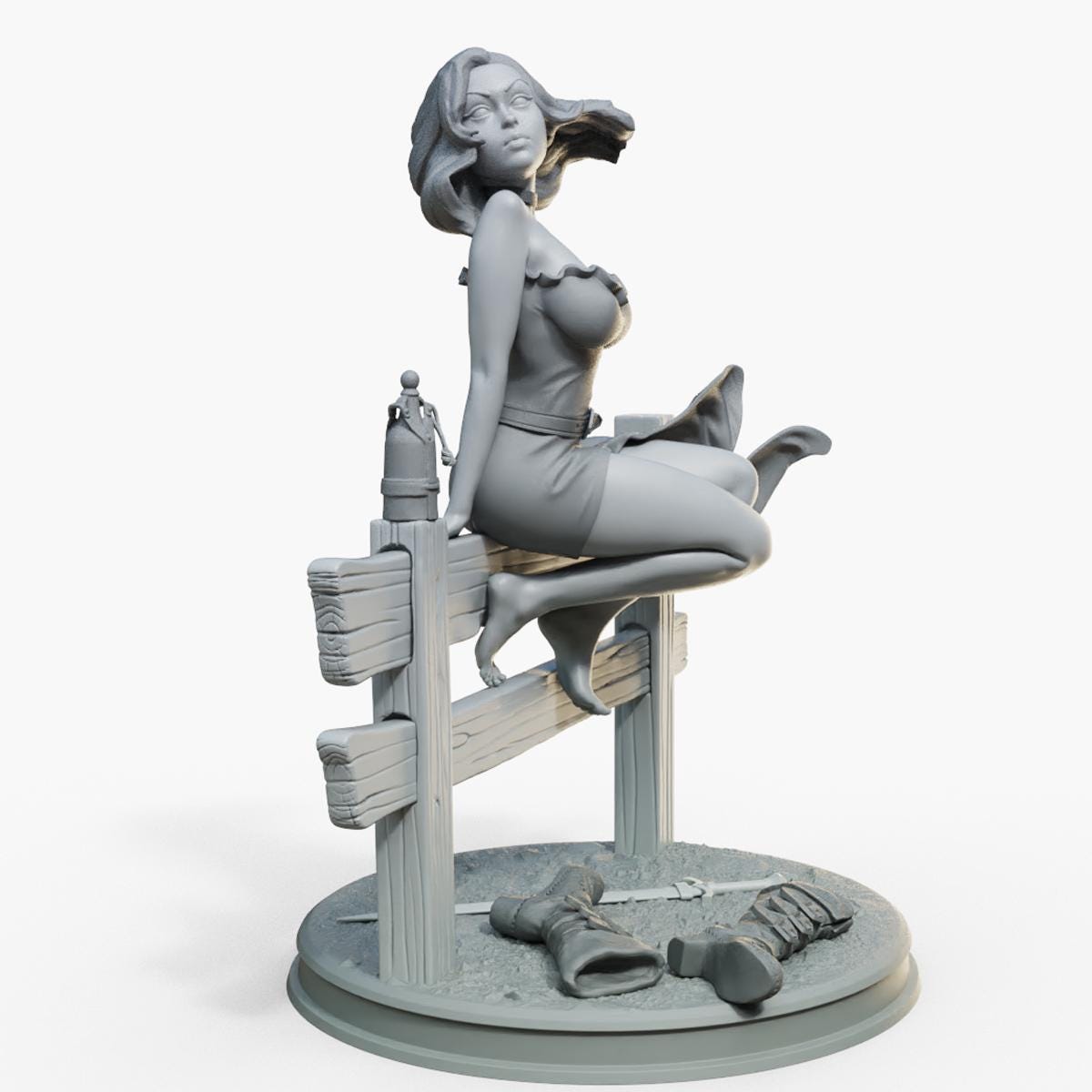 Serenya | Female Collectible Pinup Miniature | 32mm / 75mm | by Female Miniatures