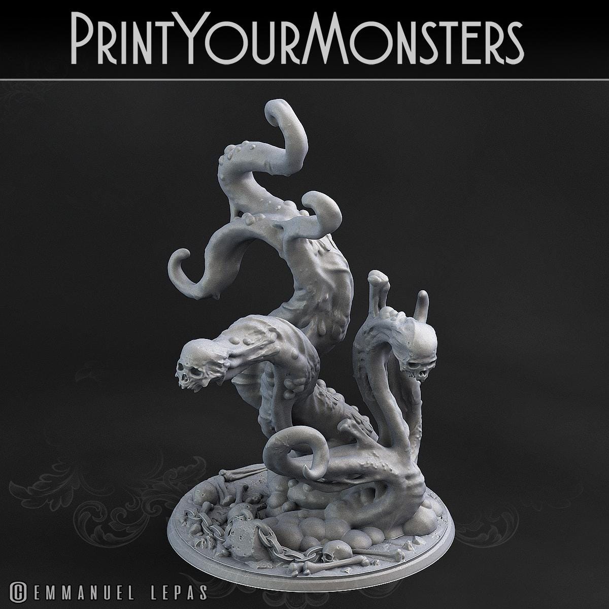 Skeleton Regiment Pack | DnD Undead Prehistoric T-Rex Monster Miniature | by PrintYourMonster