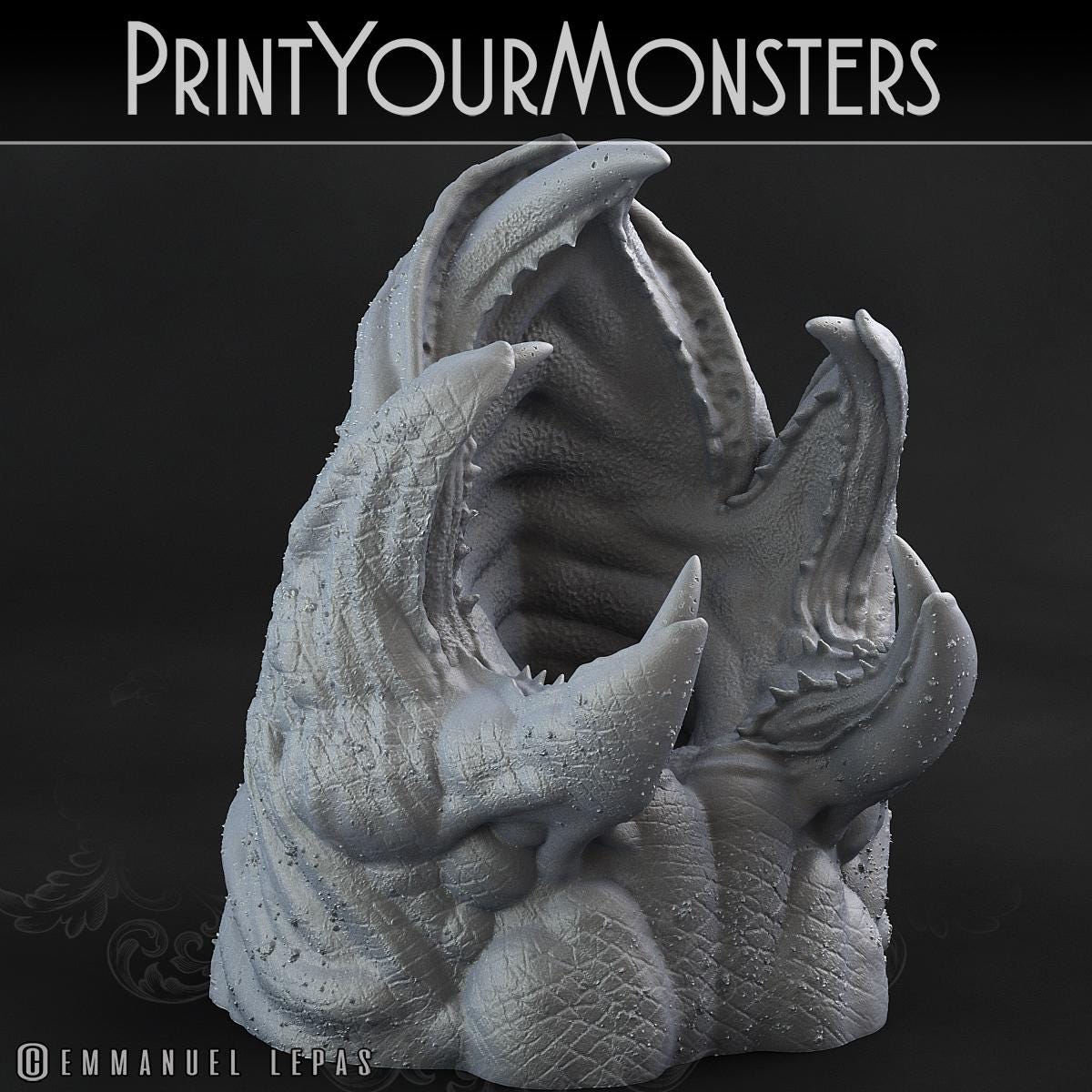 Dune Maw | DnD Insectoid Monster Miniature Snake demon | by PrintYourMonster