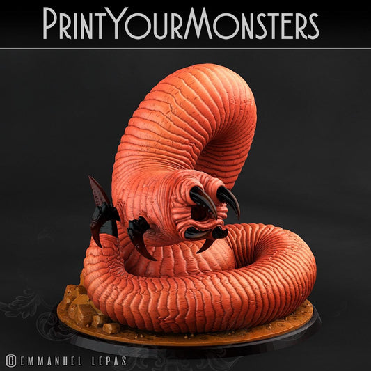 Tomb Grubs | DnD Insectoid Monster Miniature Snake demon | 32mm | by PrintYourMonster