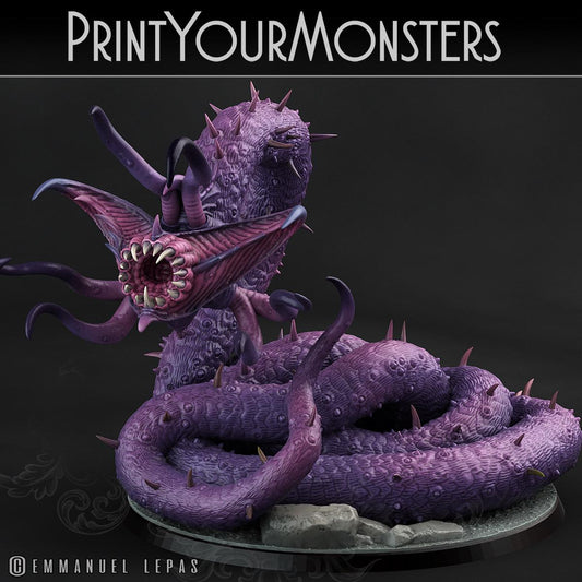Necrothelid | DnD Insectoid Monster Miniature Snake demon | by PrintYourMonster