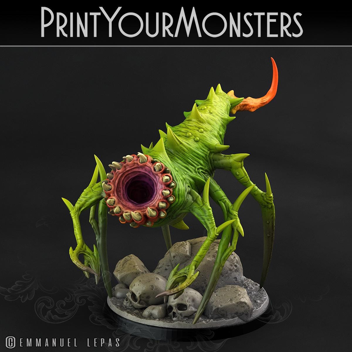 Void Tyrants | DnD Insectoid Monster Miniature Snake demon | by PrintYourMonster