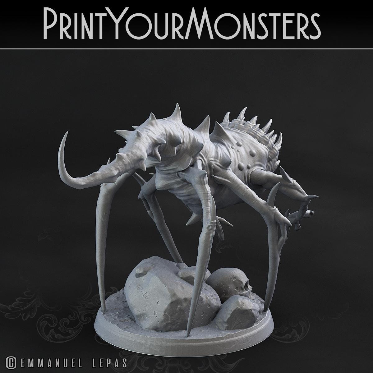 Void Tyrants | DnD Insectoid Monster Miniature Snake demon | by PrintYourMonster