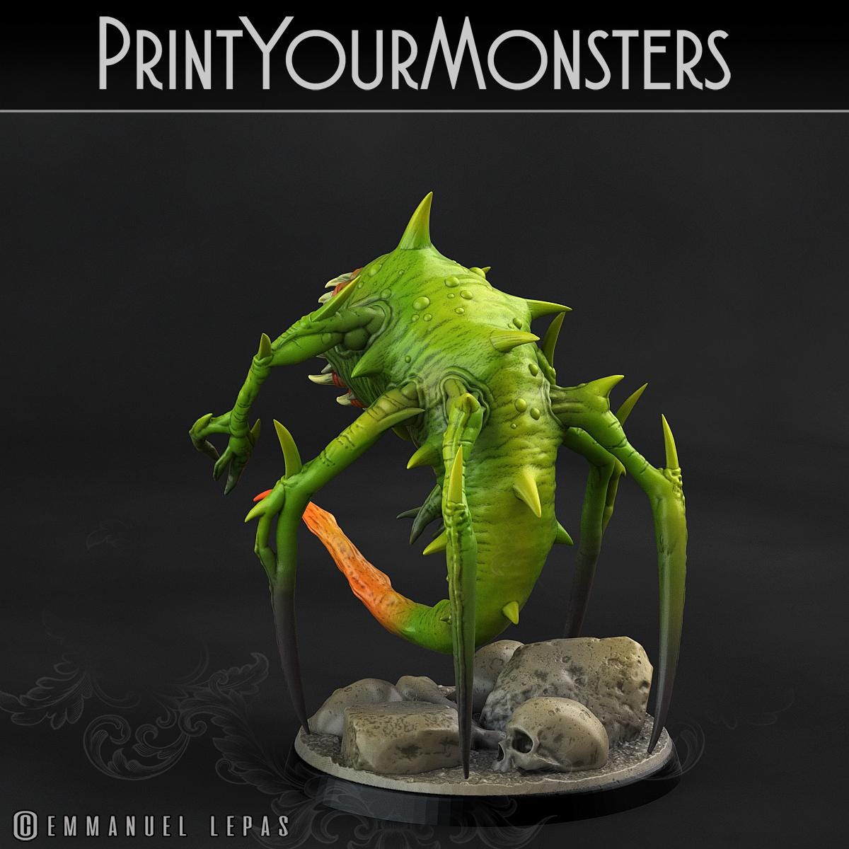 Void Tyrants | DnD Insectoid Monster Miniature Snake demon | by PrintYourMonster