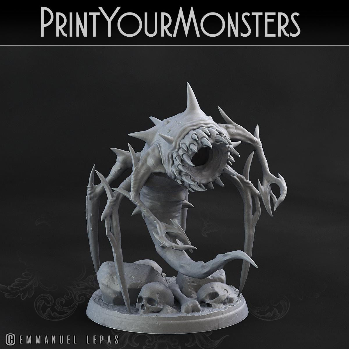 Void Tyrants | DnD Insectoid Monster Miniature Snake demon | by PrintYourMonster