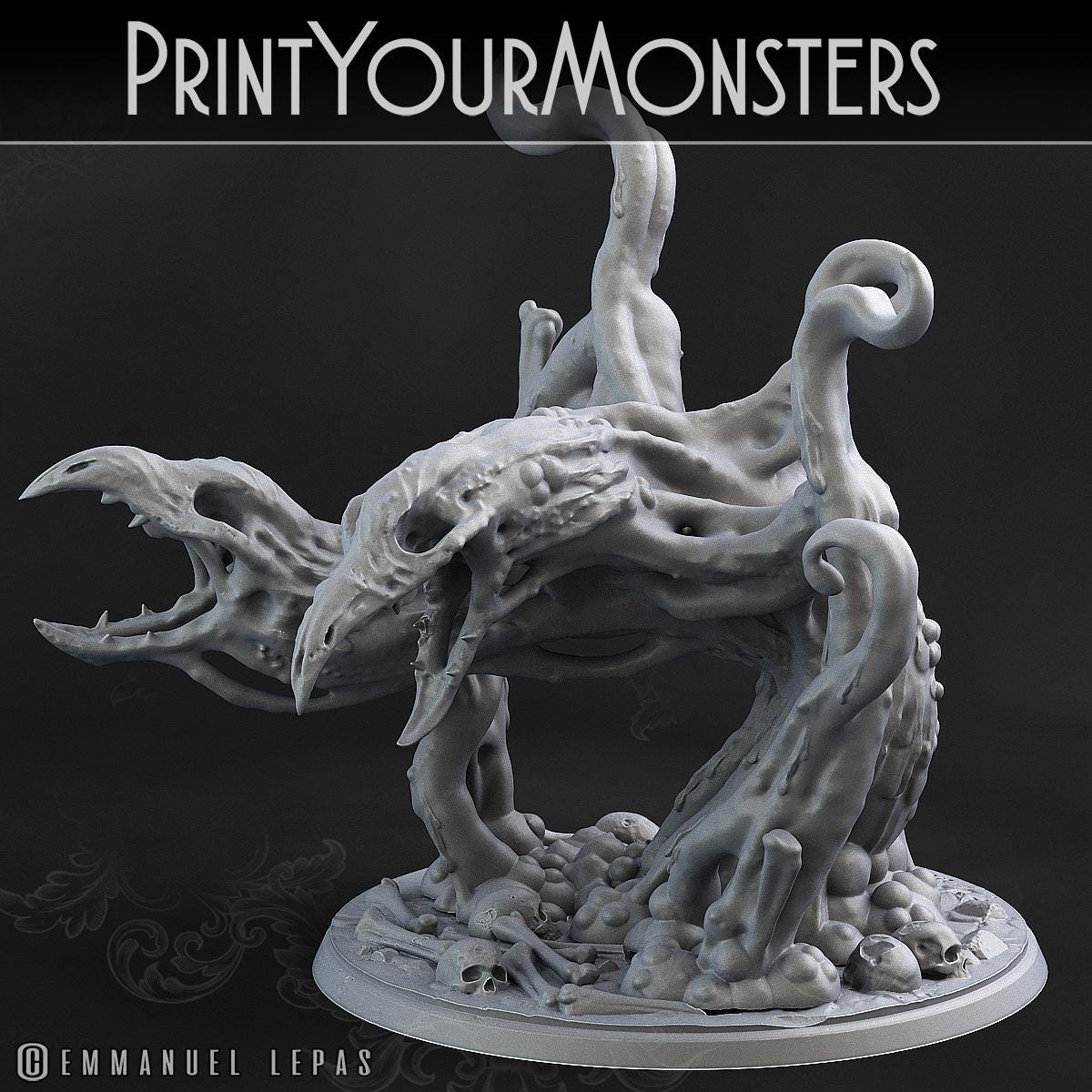 Skeleton Regiment Pack | DnD Undead Prehistoric T-Rex Monster Miniature | by PrintYourMonster