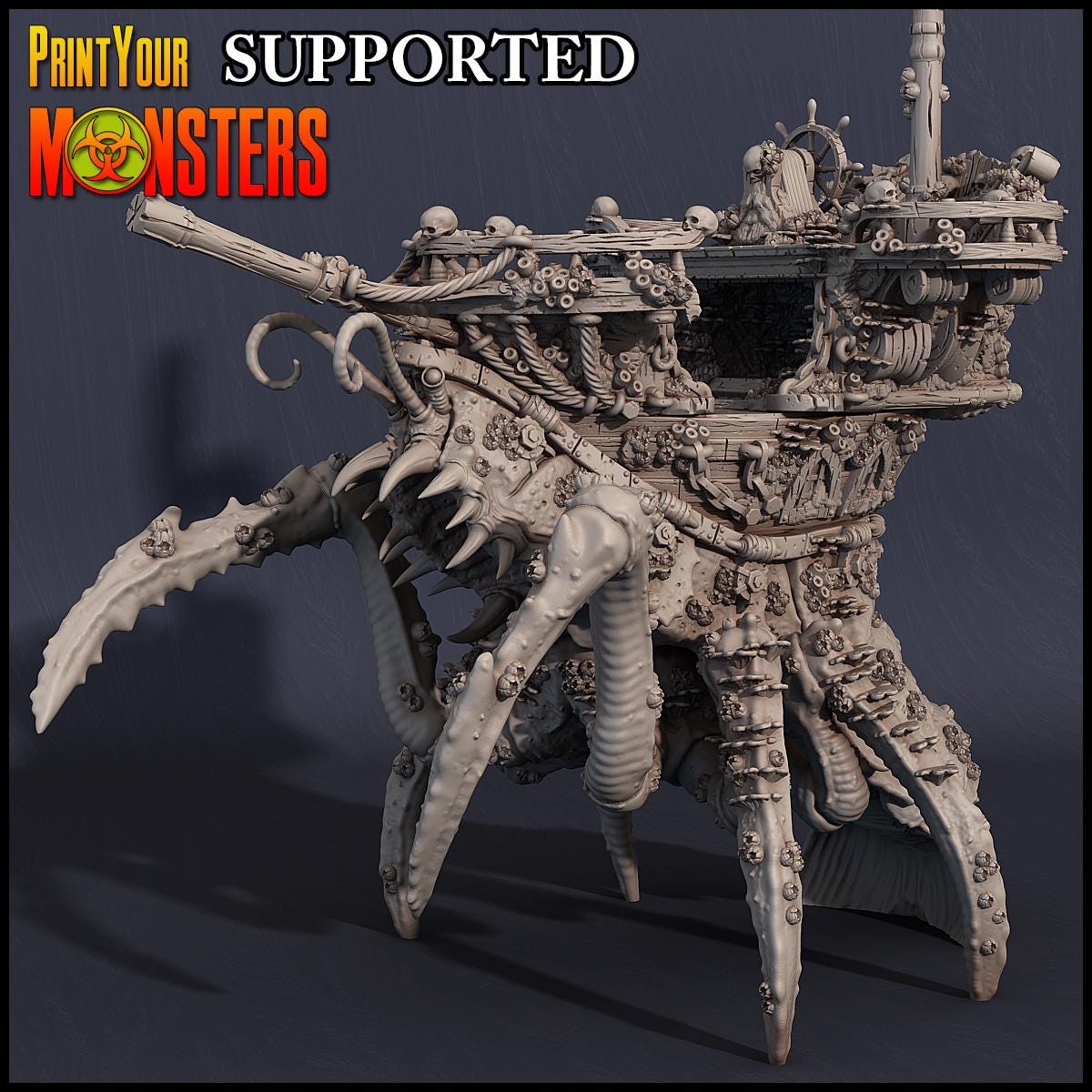 Undead Shrimp Pirates | DnD Skeletal Pirate Monster Miniature | 32mm | by PrintYourMonster