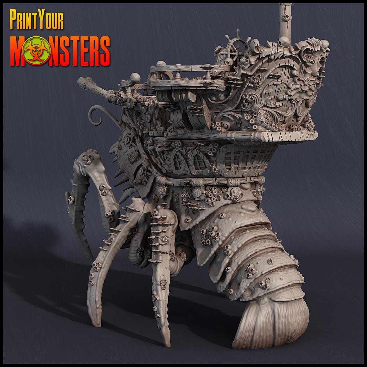 Undead Shrimp Pirates | DnD Skeletal Pirate Monster Miniature | 32mm | by PrintYourMonster