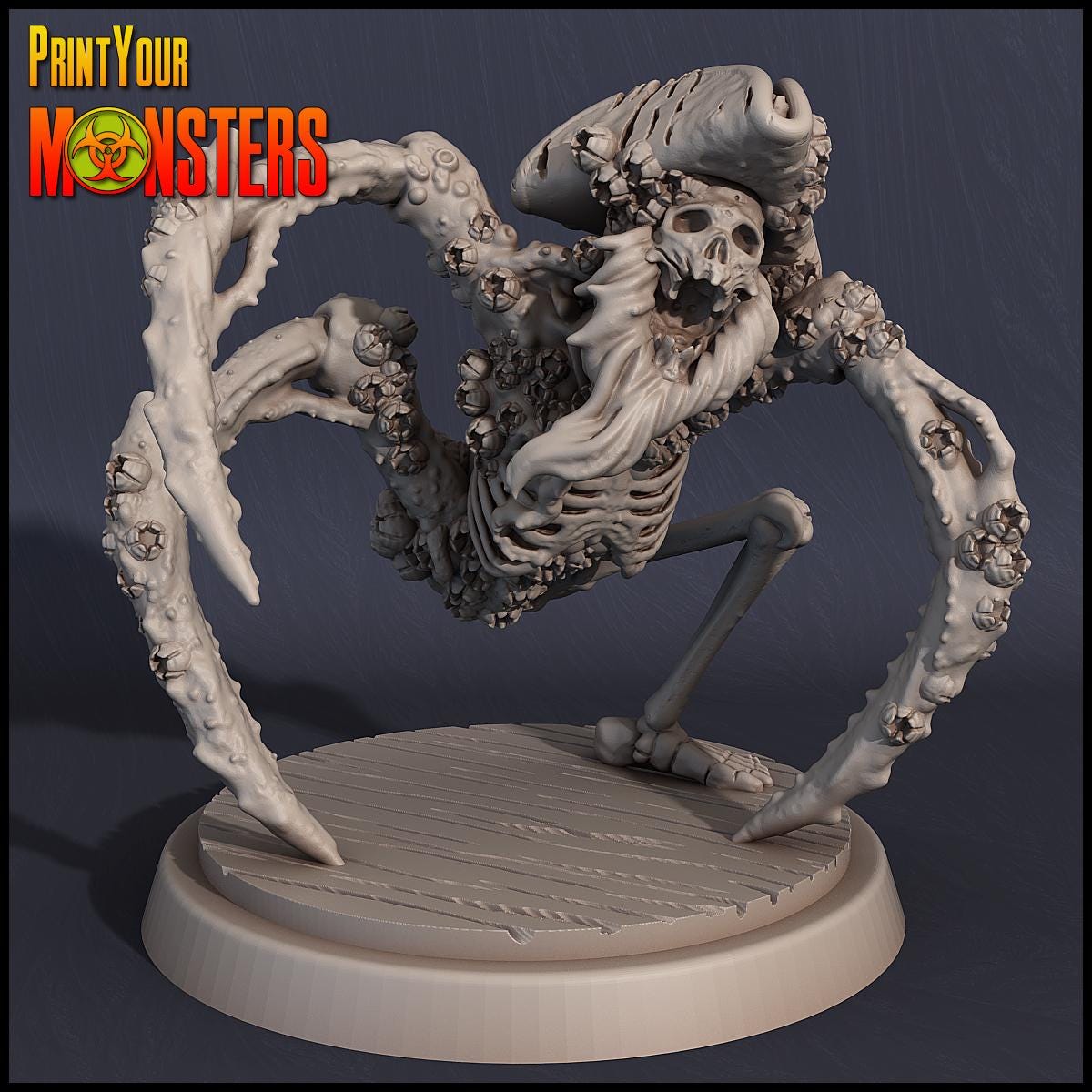 Undead Shrimp Pirates | DnD Skeletal Pirate Monster Miniature | 32mm | by PrintYourMonster