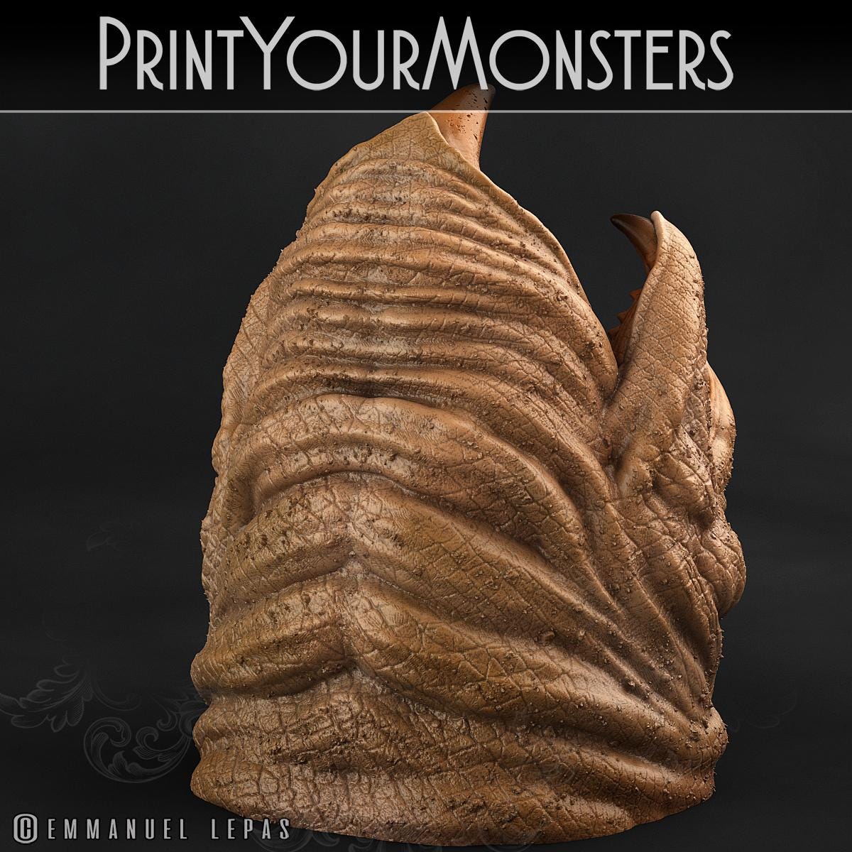 Dune Maw | DnD Insectoid Monster Miniature Snake demon | by PrintYourMonster