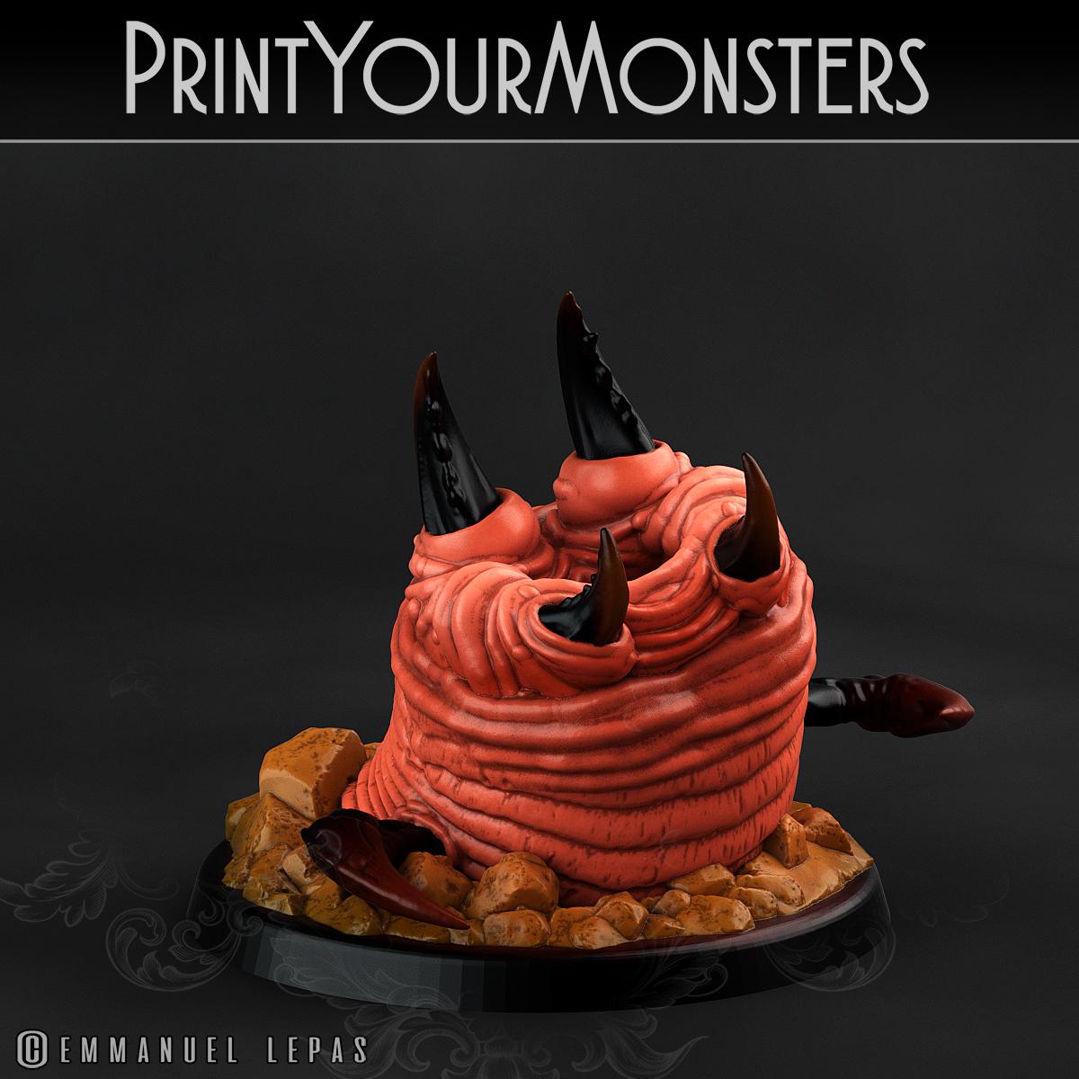 Tomb Grubs | DnD Insectoid Monster Miniature Snake demon | 32mm | by PrintYourMonster