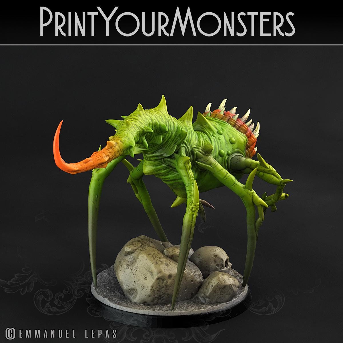 Void Tyrants | DnD Insectoid Monster Miniature Snake demon | by PrintYourMonster